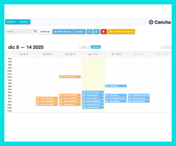 Historial de clientes con citas y formularios